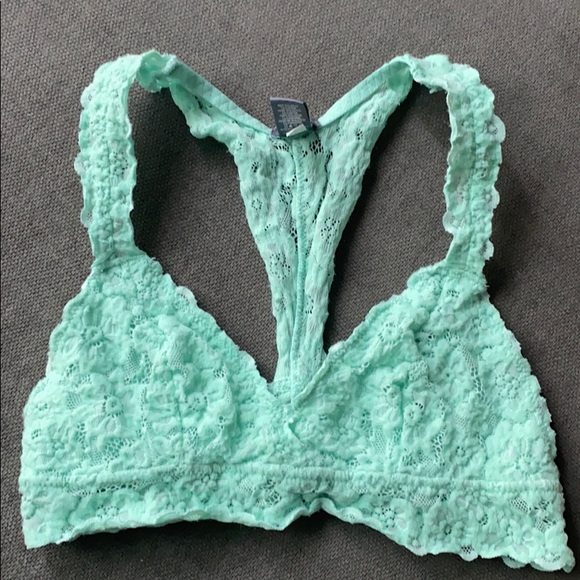 teal lace bralette
